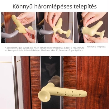 Szilikon ajtófogantyú védő készlet – ütközésgátló, zajcsillapító, modell F2451, modern minimalist stílus