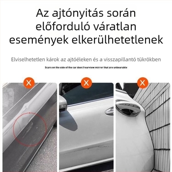 Autóajtó ütközésvédő szalag mágneses szívóerővel, univerzális méret, karcolásvédő párna