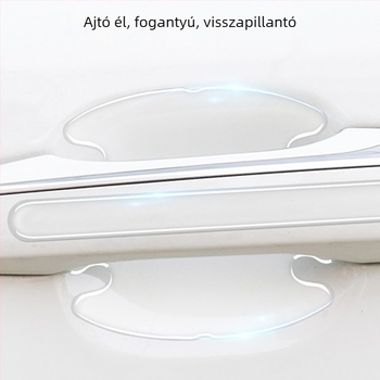 Autó ajtókilincs védőcsík – átlátszó, láthatatlan védőfilm, PU epoxy, Modell T0625, Univerzális, 4 darabos készlet