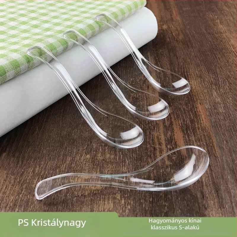 Egyben használatos kanál, PP anyag, felnőtteknek, National Tide Wind stílus (új kínai stílus), logó nyomtatva, testreszabás elérhető