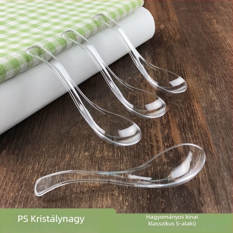 Egyben használatos kanál, PP anyag, felnőtteknek, National Tide Wind stílus (új kínai stílus), logó nyomtatva, testreszabás elérhető