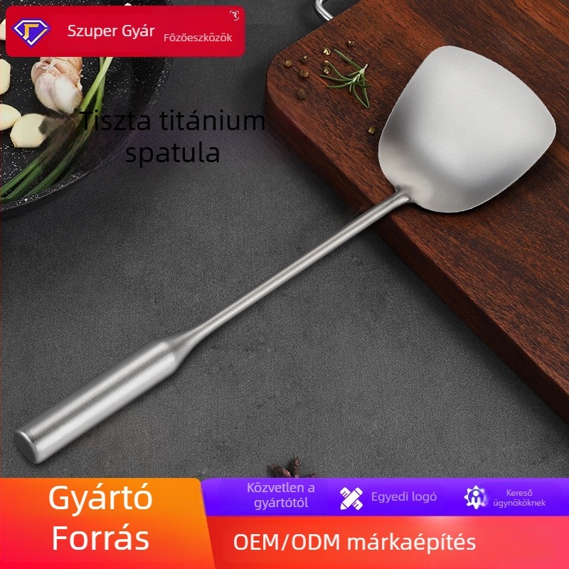 Huachui Titán főző spatula titánium fogantyúval, magas hőmérséklet-állóság