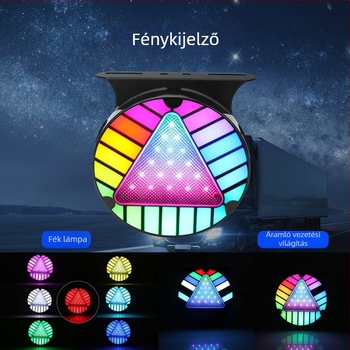 LED hátsó lámpa autókhoz és teherautókhoz, Devil's Eye modell színes pilóta fény, 4W, 12-24V, univerzális kompatibilitás