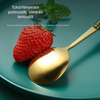 Rozsdamentes acél kanál, felnőtteknek, könnyű luxus stílus, vízpolírozott felület, 2020 tél debütálás