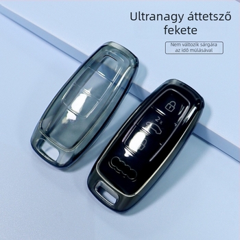 Audi kulcsfob tok TPU, átlátszó, kompatibilis az A4/A5/A6/A8/Q5L modellekkel