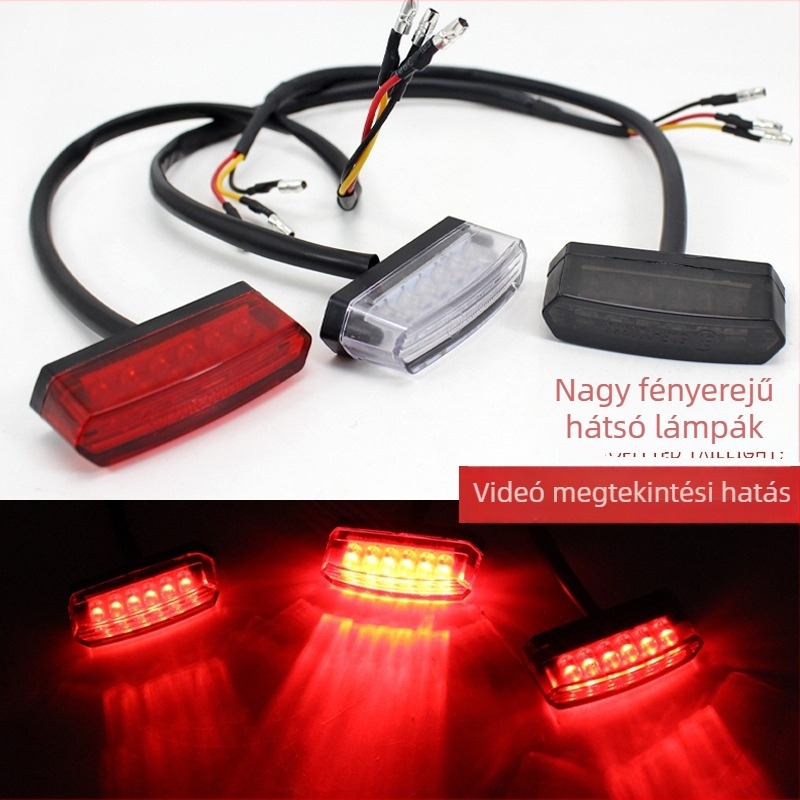 LED hátsó lámpa motorkerékpárhoz — univerzális féklámpa és hátsó lámpa készlet nagy lökettérfogatú sportmotorokhoz