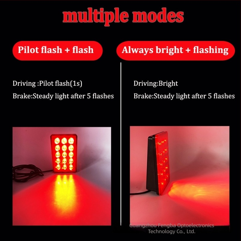 F1 téglalap alakú LED pilótalámpa, négyszögletes LED féklámpa, hátsó figyelmeztető háromszög lámpa, cruise fény