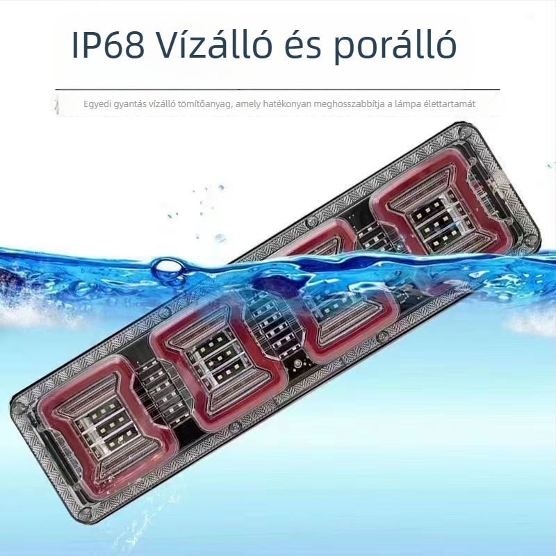 LED hátsó lámpa készlet teherautók és pótkocsikhoz, 24V, LED fényforrás, modell: hátsó lámpa