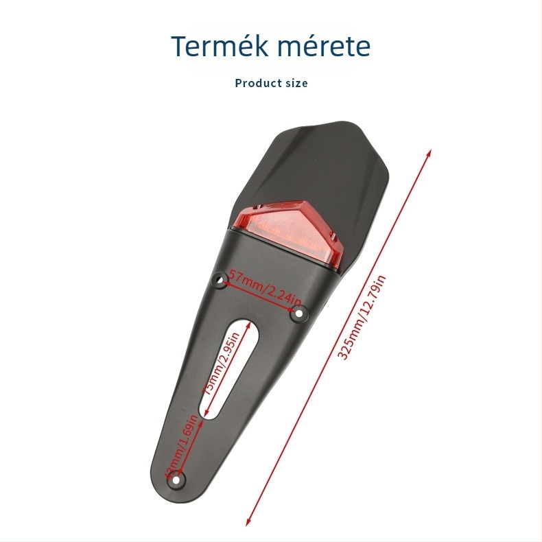 Motorkerékpár hátsó lámpa, LED, 12V, modell 201, élettartam 30 000 óra