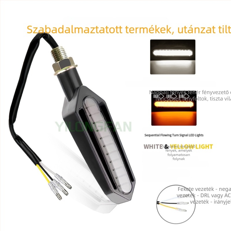 Yilongfan Y-A05-Y 24-LED kettős színű LED jelző, 12V, 3000K