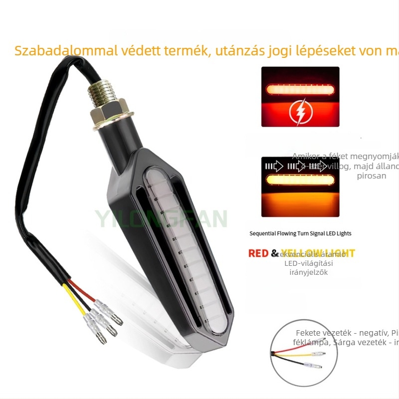 Yilongfan Y-A05-Y 24-LED kettős színű LED jelző, 12V, 3000K