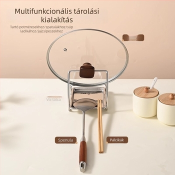 Rozsdamentes acél kanál tartó készlet éttermeknek, függő kanál tartó forró fazékhoz, mozgó kivitel, Kitchen concubine márka