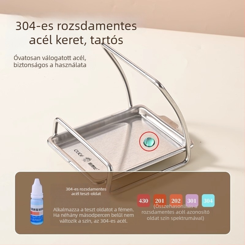 Rozsdamentes acél kanál tartó készlet éttermeknek, függő kanál tartó forró fazékhoz, mozgó kivitel, Kitchen concubine márka