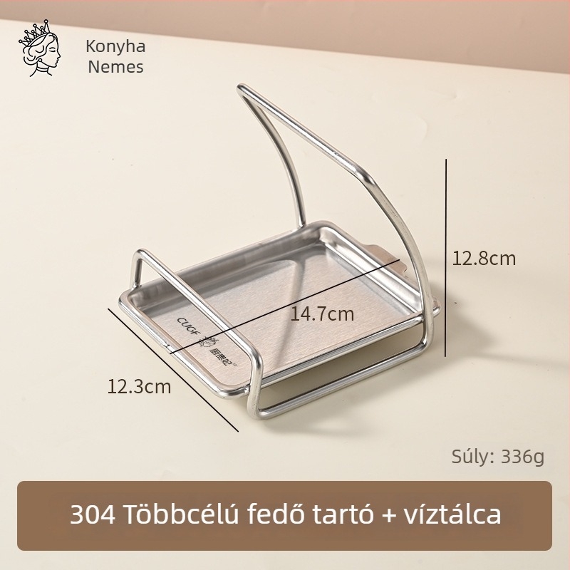 Rozsdamentes acél kanál tartó készlet éttermeknek, függő kanál tartó forró fazékhoz, mozgó kivitel, Kitchen concubine márka