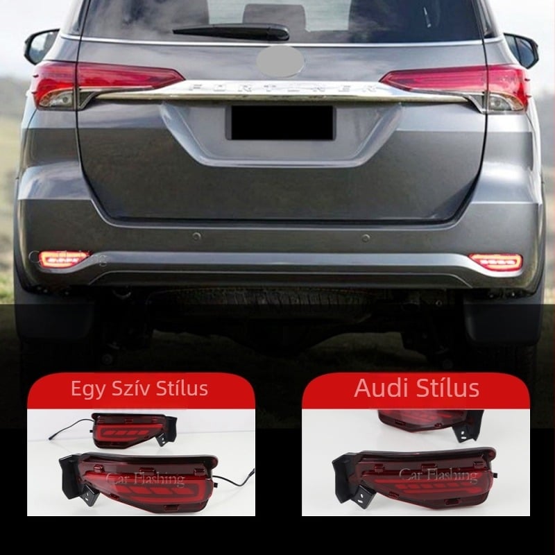 Toyota Fortuner 2016-2021 hátsó ködlámpa és LED hátsó fény, 12V, 5W, 500LM, ABS+LED