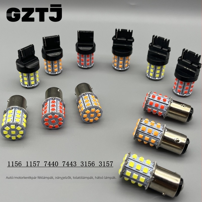 LED lámpa autó féklámpához és indexlámpához, 1156/1157/T20 3030 33SMD, motorkerékpár hátsó lámpa