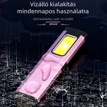 LED kézi mágneses vízálló mini hordozható ultra fényes kültéri vészvilágítás — test alumíniumötvözet, 850 mAh akkumulátor, 10W LED fényforrás, tölthető