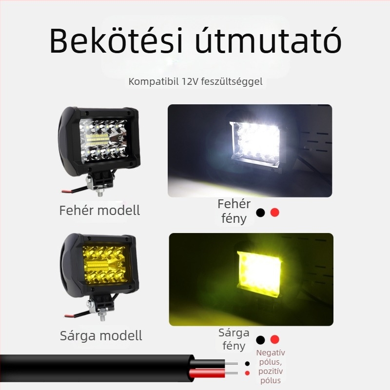 Kevanly Drum Work Light LED 12V, 6500K, 50 000 óra élettartam