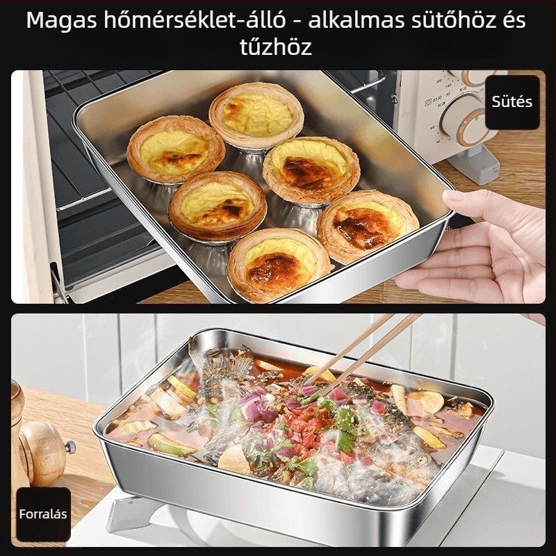316-os rozsdamentes acél gombóc doboz fedéllel, négyzet alakú frissesség tál tároláshoz és piknikhez, többfunkciós