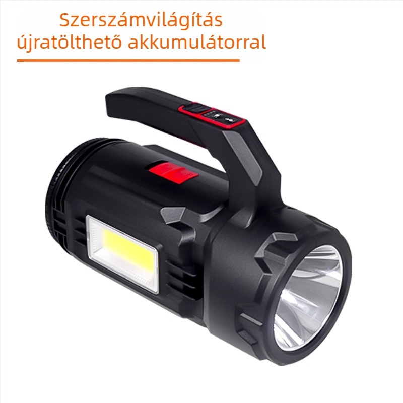 LED autó javító munka lámpa - hordozható, többfunkciós ellenőrző lámpa, 15W, 3.7V, újratölthető, manuális kapcsoló