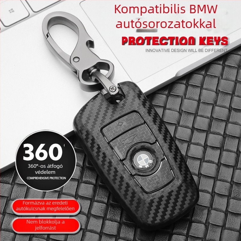 BMW kulcs tok matt felülettel, kompatibil a 3/5/7 sorozatokkal és X3/X1/X5 modelllekkel