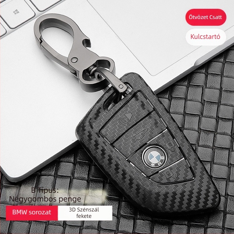 BMW kulcs tok matt felülettel, kompatibil a 3/5/7 sorozatokkal és X3/X1/X5 modelllekkel