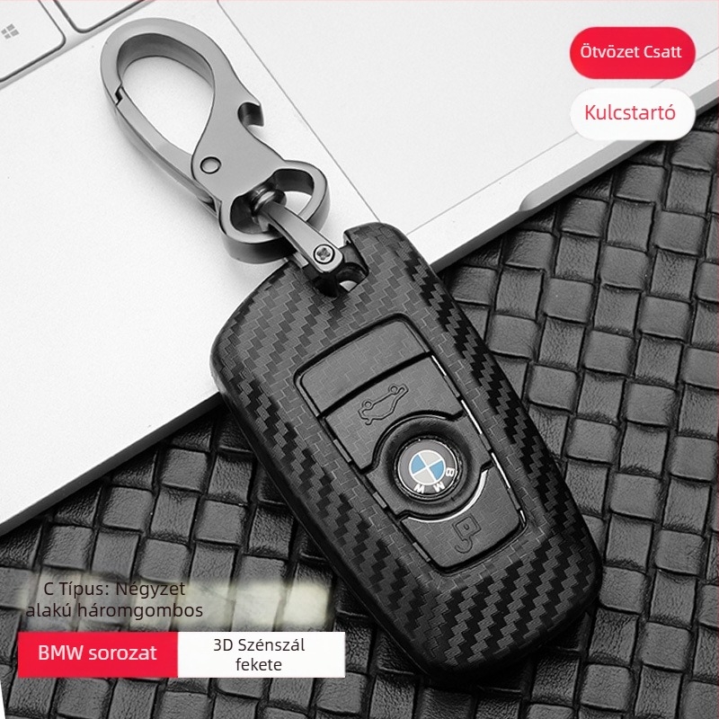 BMW kulcs tok matt felülettel, kompatibil a 3/5/7 sorozatokkal és X3/X1/X5 modelllekkel