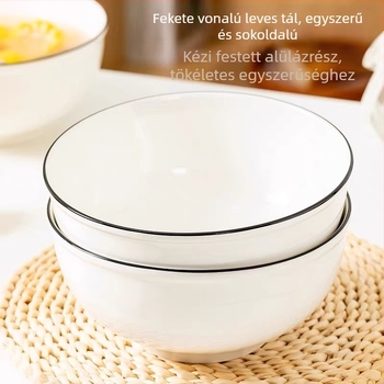 Kerek kerámiatál, egyszínű mintázat, aláglazúros felület, modern minimalist stílus