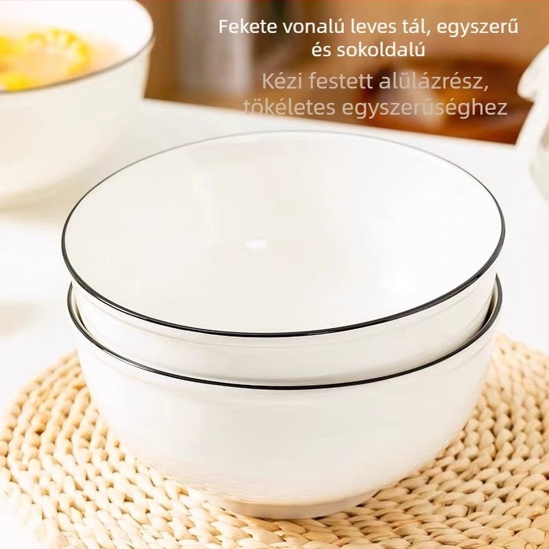 Kerek kerámiatál, egyszínű mintázat, aláglazúros felület, modern minimalist stílus