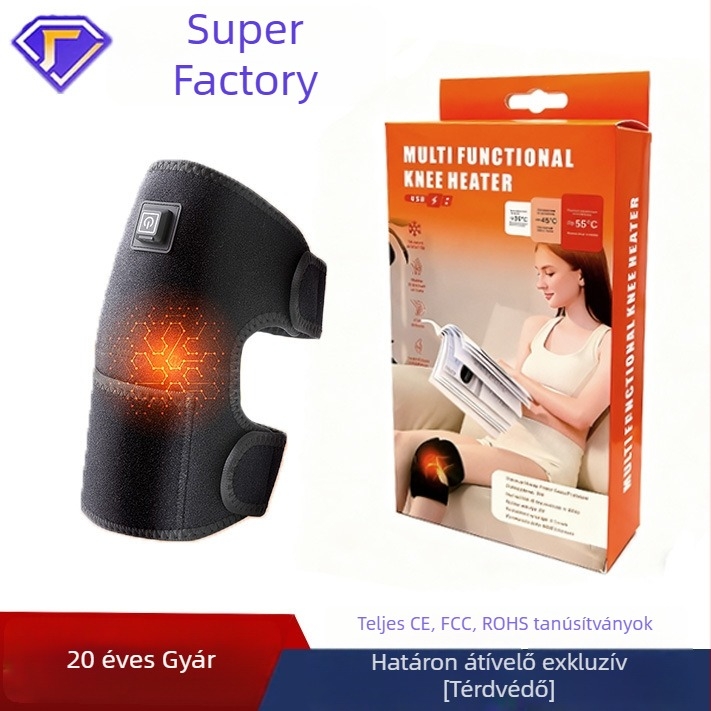 Térdmelegítő párna 1-szintű vezérléssel, OK anyag, melegítés térdízületekhez