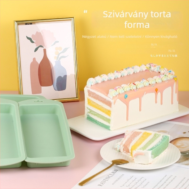 Silikon torta forma réteges mousse szendvics dizájnnal — Márka Qiaole guo; Torta forma; Tömeg 350 g
