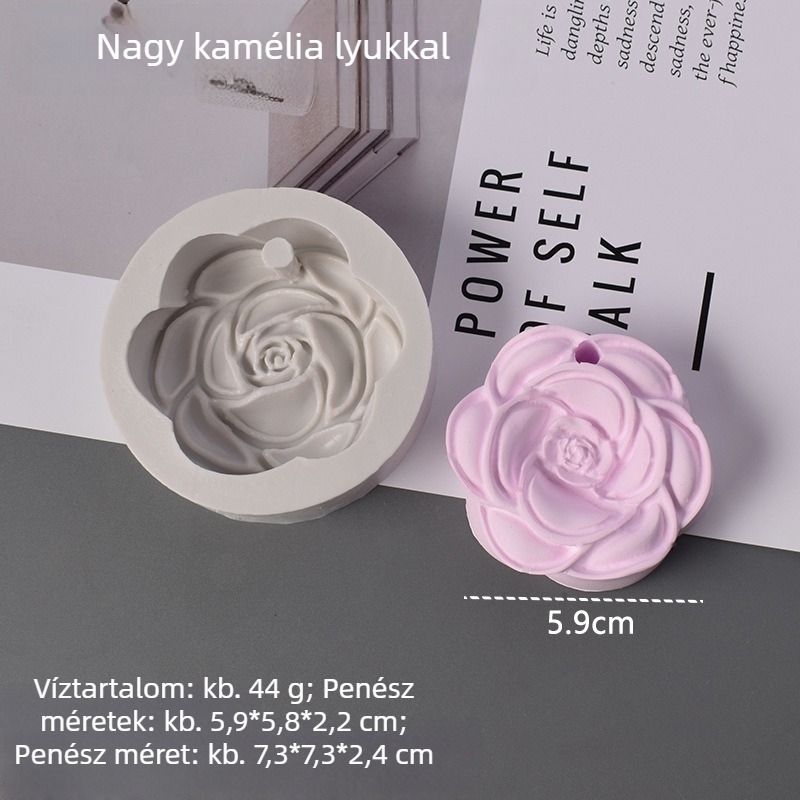 Szilikon süteményforma – kamélia minta, szabálytalan alak, sütéshez