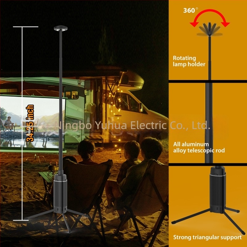 LED kemping lámpa és munkalámpa – újratölthető, 3.7V, 8W, Modell YH-088