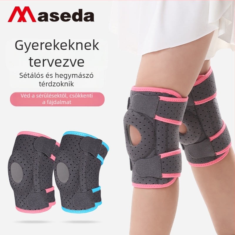 Mystar Gyerekeknek szóló hegymászó térdvédő — meniszkusz és patella támogatás, szilikon-kompresszió sporthoz és futáshoz