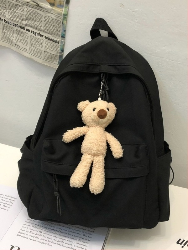 Egyszínű koreai stílusú, egyszerű hátizsák diákoknak, nylonból, kapacitás 20–35 l, kopásálló, 15 hüvelykes laptopnak megfelelő, iskola és utazás.