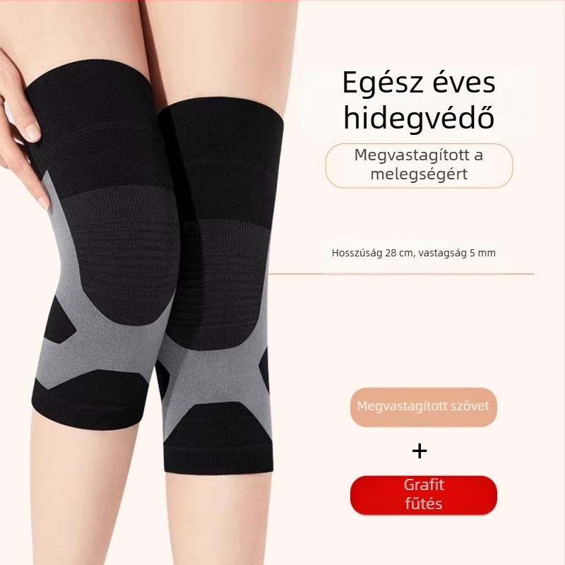 Grafén melegítő térdkalapok őszre és télre, vastag kialakítás, ízületek melegítés, uniszex térdvédő a hideg ellen
