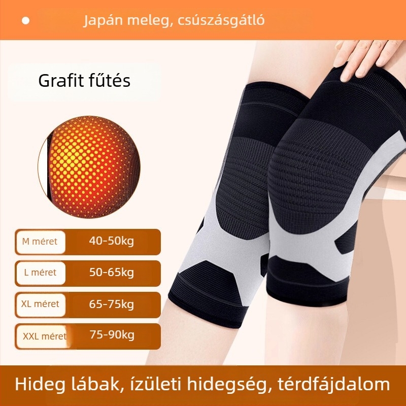 Grafén melegítő térdkalapok őszre és télre, vastag kialakítás, ízületek melegítés, uniszex térdvédő a hideg ellen