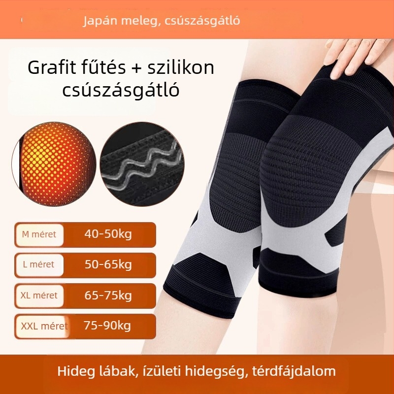 Grafén melegítő térdkalapok őszre és télre, vastag kialakítás, ízületek melegítés, uniszex térdvédő a hideg ellen