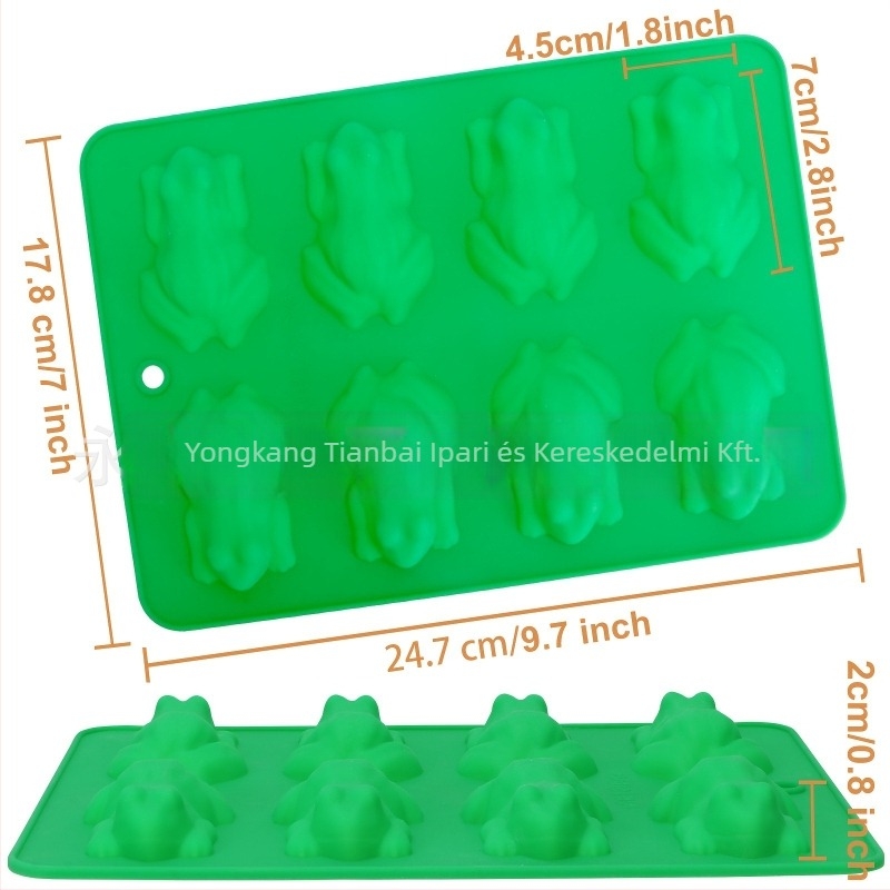 Szilikon süteményforma, négyszögletes, vastagított kialakítás, otthoni sütéshez könnyen kiemelhető