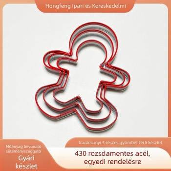 Gingerbread Man süti forma - rozsdamentes acél, sütőforma, baba alak, modern minimalizmus