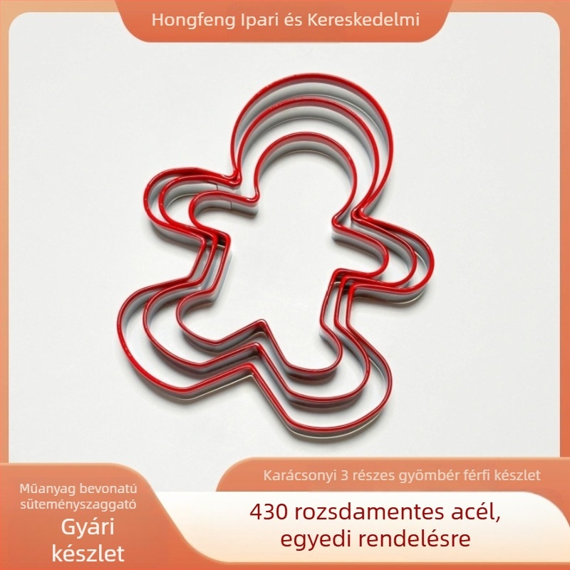 Gingerbread Man süti forma - rozsdamentes acél, sütőforma, baba alak, modern minimalizmus