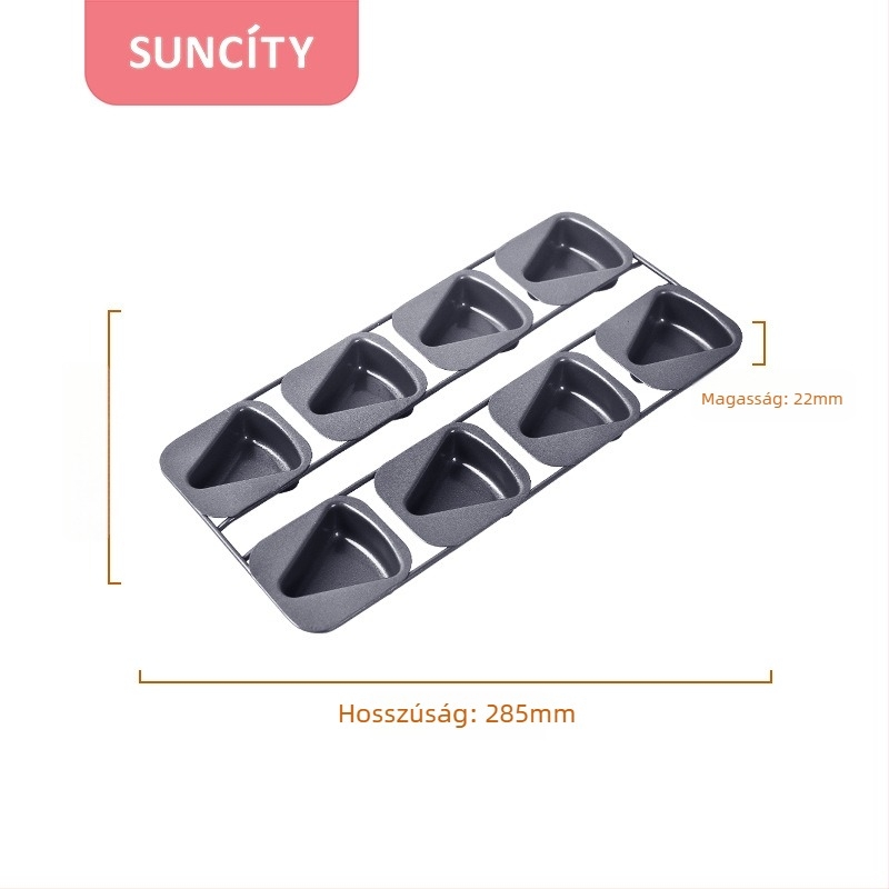 Sütemény forma, 8 rekeszes háromszög alakú, szénacélból készült, Kraft papíros csomagolás | Márka Suncity/Yangchen | Stílus: Új kínai stílus