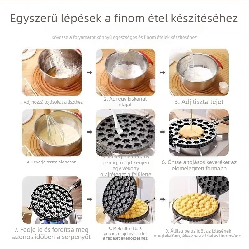 Nem tapadó kerek tortaforma szilva virág dizájnnal kereskedelmi sütéshez