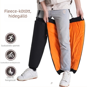 Téli motorkerékpár térdvédő fleece béléssel, vastag, szélálló, felnőtt használatra