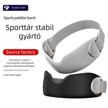 Szilikonból készült patella szalaggal rendelkező térdvédő, univerzális használat, ideális futáshoz, kerékpározáshoz és tollaslabdához