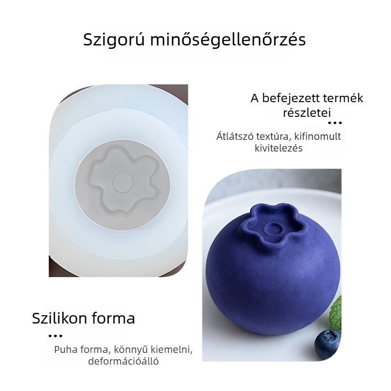 Lin Li Áfonyás Mousse Szilikon Tortaforma – Szabálytalan alakú, Élelmiszer-minőségű szilikon, Nem deformálódik könnyen