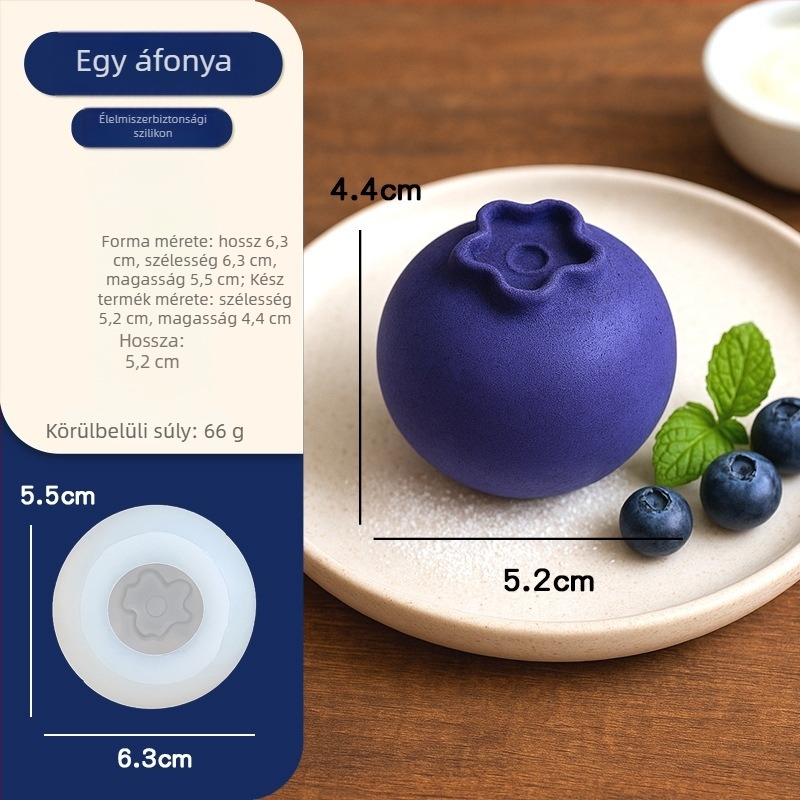 Lin Li Áfonyás Mousse Szilikon Tortaforma – Szabálytalan alakú, Élelmiszer-minőségű szilikon, Nem deformálódik könnyen