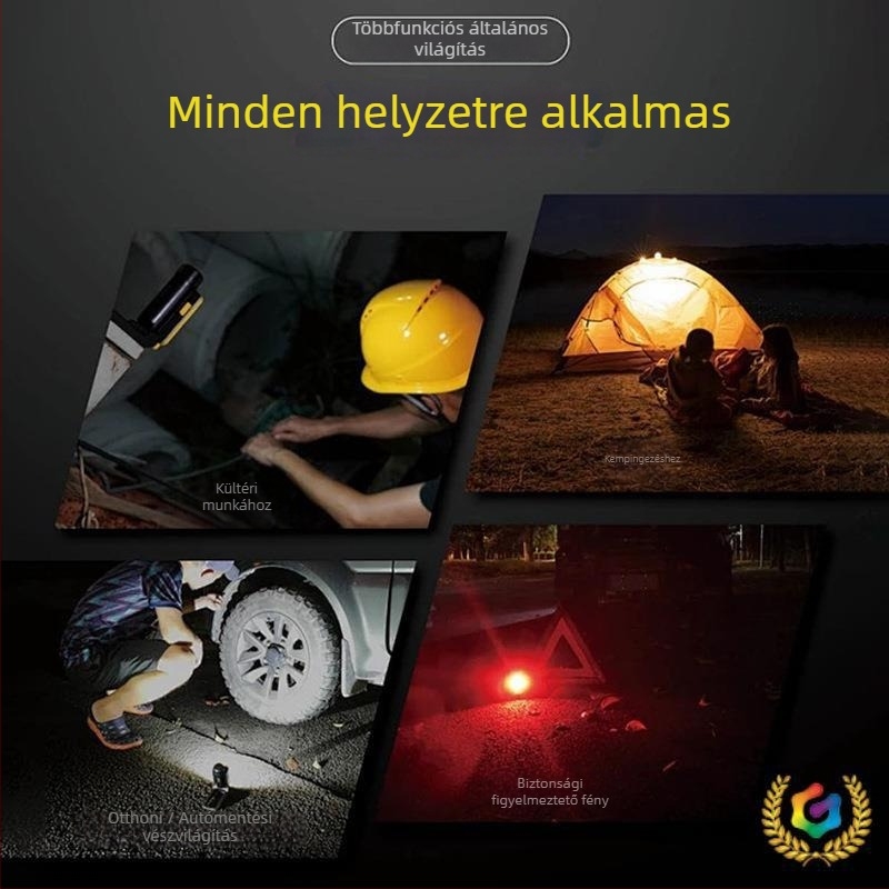 LED mágneses munkalámpa autóreparációhoz, újratölthető, 10W, 3.7V