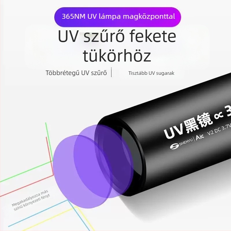 UV ragasztó megkötő lámpa 365 nm — mini LED zseblámpa, 5W, 1200 mAh újratölthető akkumulátor, hordozható mindennapi használatra
