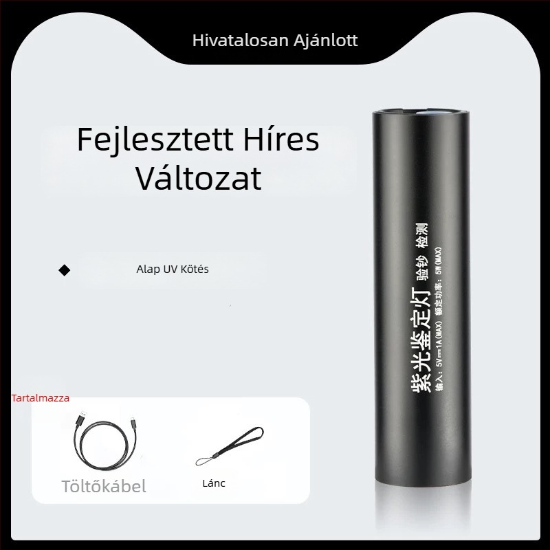 UV ragasztó megkötő lámpa 365 nm — mini LED zseblámpa, 5W, 1200 mAh újratölthető akkumulátor, hordozható mindennapi használatra